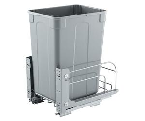 VEVOR Cubo de Basura Extraíble para Armarios de Cocina, Montaje Bajo Encimera, Gris, con Sistema Deslizante de Cierre Suave de Metal y Kit de Puerta, para Fregadero y Encimera, 410 x 277 x 487 mm