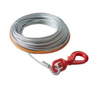 VEVOR Cuerda de Cabrestante 9,5 mm x 22,9 m Cable Sintético Resistencia a la Rotura 67,6 kN con Funda Protectora, Gancho de Cabrestante Forjado, Correa de Tracción para ATV, UTV, Vehículo, Camioneta