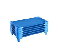 VEVOR Cuna Apilable para Niños 6 Piezas Cuna Portátil para Siesta de Niños 102x57 cm Cunas para Guardería para Niños Camas para Guardería en Aulas Preescolares para Dormir, Descansar, Siestas, Azul