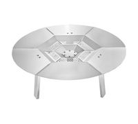 VEVOR Deflector de Calor para Fogatas para Estufa, Protector de Calor Redondo de 635 mm para Fogatas de Leña, Acero Inoxidable 304, Cubierta de Quemador Desmontable, Accesorios de Camping, Plata
