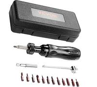 VEVOR Destornillador Dinamométrico Digital con Accionamiento de 1/4" con Pantalla LCD Rango de Par 1,13-7,91 Nm Incremento de 1 in/lb Juego de Brocas de Destornillador Dinamométrico con Escala