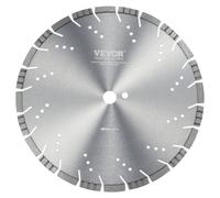 VEVOR Disco de Corte de Diamante 350 mm Disco de Diamante Húmedo o Seco Hoja de Sierra con Dientes Inclinados 10 mm Diámetro del Orificio Central Universal 25,4 mm Para Hormigón, Azulejos, Ladrillo