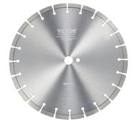 VEVOR Disco de Corte de Diamante 350 mm Disco de Diamante Húmedo o Seco Hoja de Sierra con Dientes Planos 12 mm Diámetro del Orificio Central Universal 25,4 mm Para Hormigón, Azulejos, Ladrillo