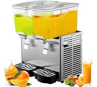VEVOR - Dispensador de bebidas de 12 litros x 2, color . Dispensador de zumo de acero inoxidable, dispensador de bebidas, dispensador de agua potable para uso comercial o doméstico