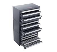 VEVOR Dispensador de Brocas 3 Piezas 116 Compartimentos en Total, Caja de Almacenamiento de Brocas Caja de Brocas Vacía, Fácil Identificación, Apilable, Almacenamiento de Brocas de Taller