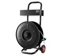 VEVOR Dispensador de Flejado, para Rollos de Flejado de PET/PP/Poliéster con Un Tamaño de Núcleo de 203 mm, con Sistema de Frenado Mejorado, Amplio Almacenamiento Integrado para Herramientas