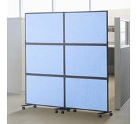 VEVOR Divisores de Ambientes Acústicos 2 Piezas Divisores de Oficina Independientes Mamparas Divisorias Poliéster y Cubículos de Acero 45 mm para Reducir Ruido y Distracción Visual, Azul Índigo