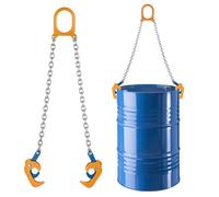 VEVOR Elevador de Bidones de Cadena, Eslinga de Cadena G80 con Gancho de Seguridad Reforzado, Capacidad 0,9 T, Acero al Carbono, para Manipulación de Bidones de 50 cm de Largo, 740 x 80 x 50 mm