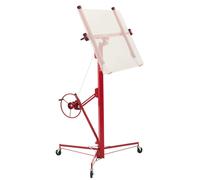 VEVOR, elevador de paneles de yeso, 335,3 cm. Elevador para placas de yeso, capacidad de 68 kg. Herramienta elevadora para placas, fabricada en acero con brazo telescópico y 3 ruedas bloqueables. Dime