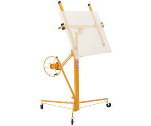 VEVOR Elevador de Placas de Yeso, con Brazo Telescópico Ajustable 1245-2921 mm, Capacidad de Carga de 68 kg, Altura de 3353 mm, para Montaje en Techo y Pared, 1530 x 1530 x 1450 mm, Amarillo