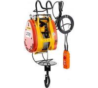 VEVOR, elevador eléctrico de cadena, capacidad de 230 kg, cabrestante eléctrico, 507 lbs, con cable de acero de 30 metros (98 pies) de longitud, grúa con control remoto, carro elevador eléctrico con s