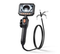 VEVOR Endoscopio Cámara de Inspección Articulado 180°, Cámara Inspección de Tuberías con Pantalla IPS, Sonda de 6,2 mm, Cable de 1,5 m, 8 Luces LED, 32 GB, Zoom 8X para Motores HVAC Espacios Reducidos