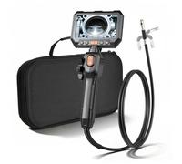 VEVOR Endoscopio Cámara de Inspección de Doble Cámara Articulado 180° con Pantalla Dividida IPS, Zoom Multinivel, Cable de 1,5 m, Sonda de 6,2 mm, 5000 mAh, 32 GB, para Motores Fontanería y Automoción