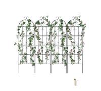 VEVOR Enrejado de Metal para Plantas Trepadoras 51 x 180 cm Soporte para Rosas Trepadoras 4 Piezas Arco para Enredaderas Soporte para Pepinos Decorativo para Clemátides para Patio, Césped, Jardín