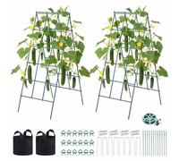 VEVOR Enrejado para Pepinos para Bancales Elevados, 1170 x 460 mm, Paquete de 4 Piezas, Soporte para Plantas Trepadoras, en Forma de A, Metal, para Vides Tomates Flores Calabacín Berenjena Judía Verde