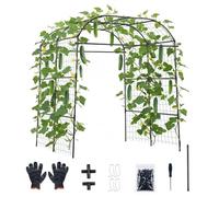 VEVOR Enrejado para Pepinos para Bancales Elevados, 1810 x 1650 x 2100 mm, Soporte para Plantas Trepadoras, Enrejado en Forma de Arco, Metal, para Vides Tomates Flores Calabacín Berenjena Judía Verde