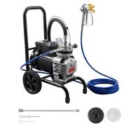 VEVOR, equipo de pintura sin aire de 1800 W, pulverizador de pintura portátil con alta presión de 22,75 MPa, manguera de alta presión de 10 metros, aguja de limpieza y cepillo