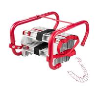 VEVOR Escalera de Incendios Retráctil de Emergencia 2 Pisos, Aleación de Aluminio, con Correa de Poliéster, Peldaño Antideslizante y Escalones Anchos, Carga Máxima de 454 kg, 4570 x 330 x 305 mm