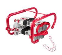 VEVOR Escalera de Incendios Retráctil de Emergencia 2 Pisos, Aleación de Aluminio, con Correa de Poliéster, Peldaño Antideslizante y Escalones Anchos, Carga Máxima de 454 kg, 4570 x 330 x 305 mm