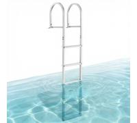 VEVOR Escalera de Muelle 5 Escalones Extraíbles Escalera de Pontón de Aleación de Aluminio Carga de 226 kg Escalón de 78 mm Pedales Antideslizantes para Embarque en Barco, Lago, Piscina