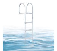 VEVOR Escalera de Muelle Desmontable de Aleación de Aluminio con 4 Peldaños Antideslizantes de PP, Escalera de Pontón con Pasamanos, Soporta 227 kg, Uso en Embarcaciones Piscinas Lago Barcos Natación