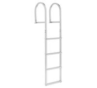 VEVOR Escalera Desmontable para Muelle, Escalera Recta de pontón, 4 peldaños Anchos y Antideslizantes, Carga máxima 227 kg, Estructura de aleación de Aluminio, desenganche rápido, para Lagos y Barcos