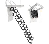 VEVOR, escalera para ático, con capacidad de carga de 660 lbs (299,4 kg), adecuada para alturas de techo de 9,5 a 10,2 pies y dimensiones de apertura de 39,4 x 27,5 pulgadas, fabricada en acero aleado