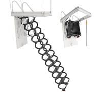 VEVOR, escalera para ático, con capacidad de carga de 660 libras (299,4 kg), adecuada para alturas de techo de 9,5 a 10,2 pies y dimensiones de abertura de 39,4 x 27,5 pulgadas, fabricada en acero ale