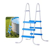 VEVOR Escalera para Piscina Desmontable de 3 Peldaños Hasta 136 kg, Escalera de Seguridad de Acero al Carbono Antideslizante con Pasamanos Ergonómicos, Patas de Goma para Piscina Elevada de 91,4 cm