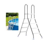 VEVOR Escalera para Piscina Desmontable de 4 Peldaños Hasta 150 kg, Escalera de Seguridad Antideslizante de Acero Inoxidable con Pasamanos Ergonómicos, Patas de Goma para Piscina Elevada de 125 cm