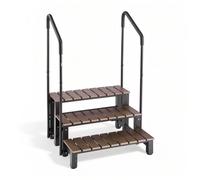 VEVOR Escaleras para Bañera, 3 Peldaños de Plástico HIPS, Ancho de 82 cm, con Pasamanos Desmontables, Capacidad para Trabajos Pesados de 250 kg, para Piscinas Elevadas, Caravanas, Exteriores