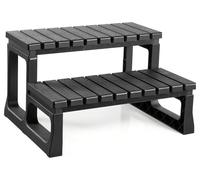 VEVOR: Escalón para bañera, escalera para piscina de 2 peldaños, escalera exterior de 599,44 mm de ancho, fabricada en PP, para piscinas elevadas/inflables, con capacidad de carga de 145,15 kg, versát