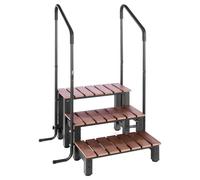 VEVOR: Escalón para bañera, escalera para piscina, escalera de 3 peldaños para autocaravanas, escalera exterior de 640,08 mm de ancho, ideal para piscinas elevadas/inflables, con capacidad de carga de