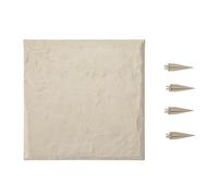 VEVOR Escalones con Estacas para Suelo 8 Piezas 39,5x39,5 cm Forma Cuadrada Piedras Escalonadas Decorativas Resistentes a la Intemperie para Pasarelas Exteriores, Césped, Patio, Paisajismo, Beige