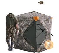 VEVOR, escondite para la caza, con suelo transparente de 270°, para 1-2 personas. Refugio pop-up para ciervos para la caza, con bolsa de transporte, tienda de caza portátil y resistente, con red trans