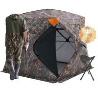 VEVOR, escondite para la caza, con suelo transparente de 270°, para 4-5 personas. Refugio pop-up para ciervos para la caza, con bolsa de transporte, tienda de campaña para caza portátil y resistente,