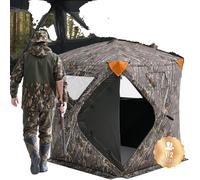 VEVOR, escondite para la caza, suelo transparente de 270°, refugio pop-up para ciervos para 1-2 personas, ideal para la caza, con bolsa de transporte, tienda de campaña portátil y resistente, con 3 ve
