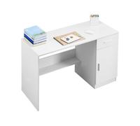 VEVOR Escritorio 1050 x 440 x 751 mm para Niños, Mesa de Estudio de Madera con Cajón y Estante Ajustable Mesa Rectangular para Niños para Dibujar, Leer y Escribir en el Hogar y Dormitorio, Blanco
