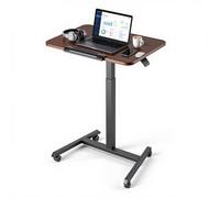 VEVOR Escritorio de Pie de 650 x 480 mm Altura Ajustable 760-1102 mm, Capacidad de 15 kg, Tablero Inclinable 0 a 90°, Mesa Móvil Compacta de Metal con Ruedas para Oficina Sala de Estar Dormitorio Casa