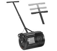 VEVOR Esparcidor de Compostaje 34 L, Ancho de Trabajo de 42 cm, Esparcidor de Abono Semillas Fertilizante Musgo, Cesto de Malla Metálica con Asa Ajustable de 3 Alturas, Distribuidor para Césped Jardín