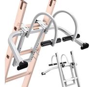 VEVOR Estabilizador de Escalera Gancho Separador de Escalera de Pared Extensible Accesorios para Escalera de Caballete de Techo Barra en T con Agarre de Goma de Acero Acceso a Techos Empinados