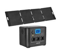 VEVOR Estación de Energía Portátil 1200 W con Panel Solar de 200 W, Generador de Energía Batería de Respaldo LiFePO4 806 Wh, con 9 Puertos de Salida para Hogar, Campamentos, Viajes en Autocaravana