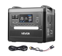 VEVOR Estación de Energía Portátil 2160 Wh, Generador Solar 2400 W, para Camping, Vehículos y Actividades de Ocio, 10 Puertos de Salida, Potencia de Entrada Ajustable, Panel Solar no Incluido