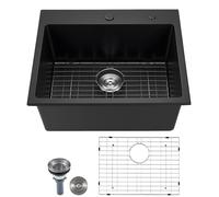 VEVOR, estación de trabajo de cocina de 76 cm con fregadero, fregadero de granito integrado, lavabo individual de estilo rústico con múltiples accesorios, lavavajillas doméstico para autocaravanas, co