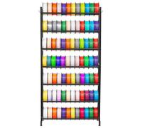 VEVOR Estante de Almacenamiento de Filamentos 7 Niveles para Impresión 3D Soporte de Metal para Carretes de Filamento 840 x 320 x 1650 mm Estante Fijo para Estudios, Talleres, Oficinas, Negro