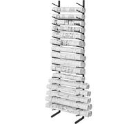 VEVOR Estante de almacenamiento de planos, estante colgante para exhibición de carteles de 16 niveles, soporte vertical para archivos en rollo de planos, 2 rollos/neumático, estante de almacenamiento