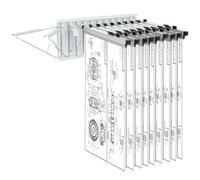 VEVOR Estante de almacenamiento de planos para montaje en pared - Capacidad para hasta 1200 planos, soporte para planos colgante con 12 soportes pivotantes, para abrazaderas de 24", 30", 36" o 42" (so