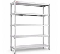 VEVOR Estantería de Almacenamiento para Cargas Pesadas 122x47x183 cm Estantería acero inoxidable almacenaja Estantes de Cocina de Acero Inoxidable Capaz de Colocar Una Variedad Electrodomésticos