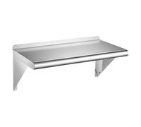 VEVOR Estantería de Cocina Montaje en Pared Acero Inoxidable 61 x 30,5 cm | Para Restaurantes, Cocinas Domésticas y Garajes, de Alta Resistencia, Capacidad de 113kg, con Soportes, Estructura Triangular