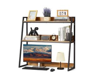 VEVOR Estantería de Sobremesa de 95 x 32 x 90 cm Organizador de Almacenamiento de Escritorio de 2 Niveles Estante de Escritorio con Almohadillas Antideslizantes para los Pies para Oficina, Hogar